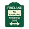 Signmission Fire Lane Tow-Away Zone W/ Bidirectional Arrow Heavy-Gauge Aluminum Sign, 24" x 18", G-1824-23979 A-DES-G-1824-23979 - alternate 1